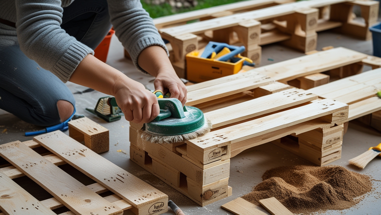 banco-de-jardim-com-pallets Como Criar um Banco de Jardim com Pallets para Relaxar no Seu Espaço Verde (Passo a Passo)