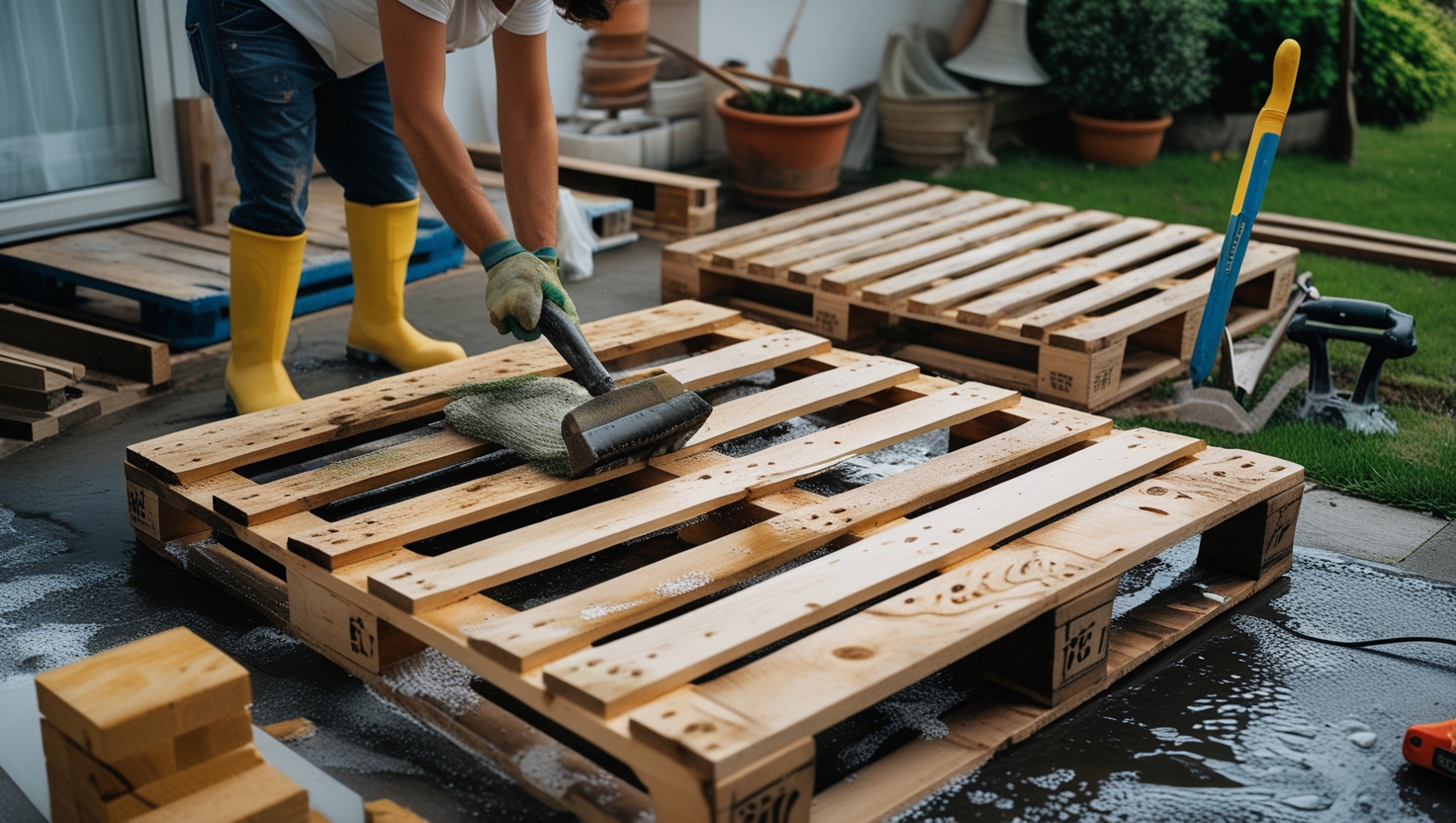 banco-de-jardim-de-pallets Como Criar um Banco de Jardim com Pallets para Relaxar no Seu Espaço Verde (Passo a Passo)
