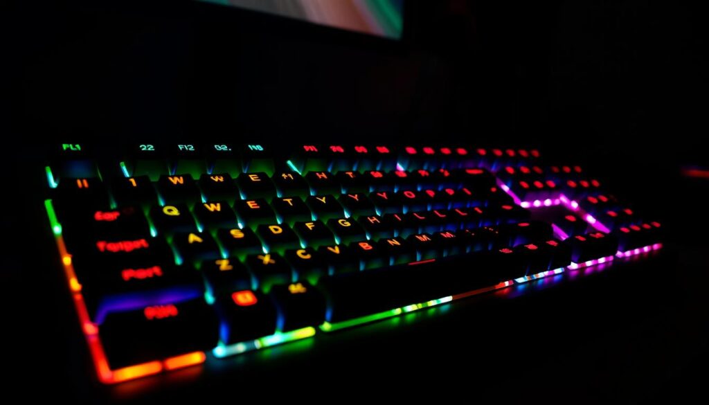Iluminacao-RGB-do-teclado-Redragon-Shiva-mostrando-diferentes-padroes-de-cores-1024x585 Review Redragon Shiva: Vale a Pena esse Teclado Mecânico Barato?
