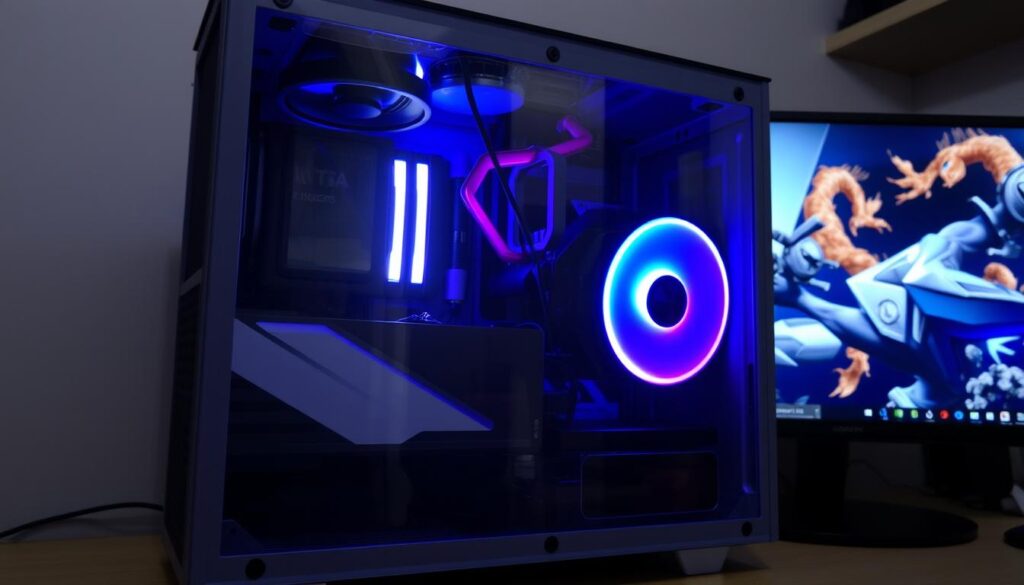 PC-com-placa-de-video-instalada-funcionando-com-jogos-ou-aplicativos-graficos-1024x585 Como Instalar uma Placa de Vídeo Passo a Passo (com Imagens)