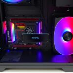 PC gamer moderno com SSD NVMe instalado na placa-mãe