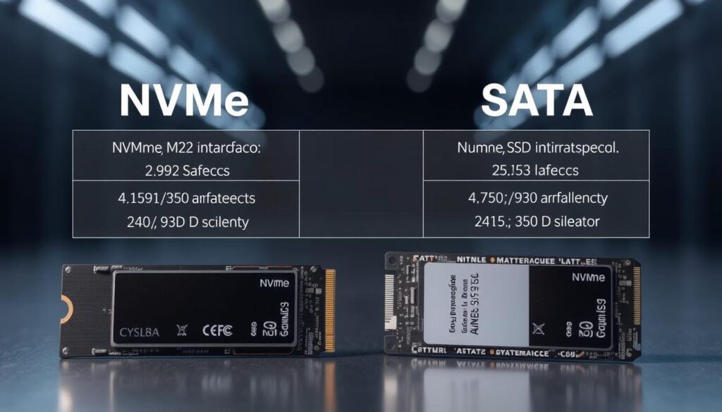 A-detailed-visual-comparison-of-NVMe-and-SATA-solid-state-drives-showcasing-their-distinct-1024x585 SSD NVMe Gen 3 vs Gen 4: qual vale mais a pena?