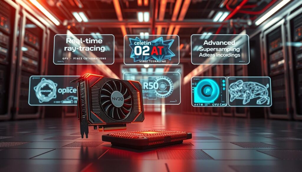 A-high-tech-landscape-showcasing-the-exclusive-technologies-of-video-graphics-cards.-In-the-1024x585 RTX 4070 vs RX 7800 XT: comparativo completo