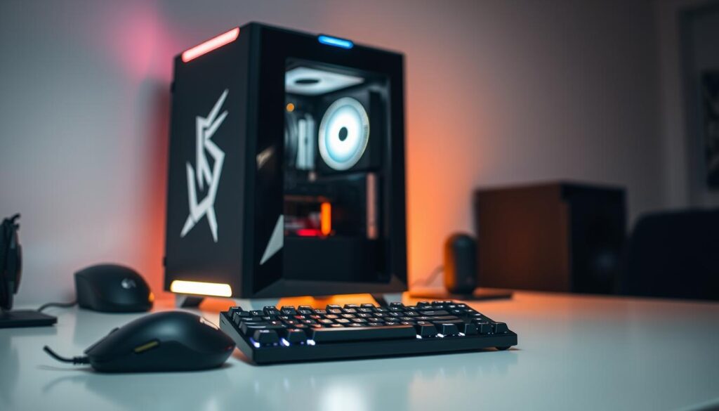 A-sleek-high-performance-gaming-computer-stands-prominently-on-a-clean-minimalist-desk.-The-1024x585 Build de PC gamer até R$3.000 para jogar Fortnite