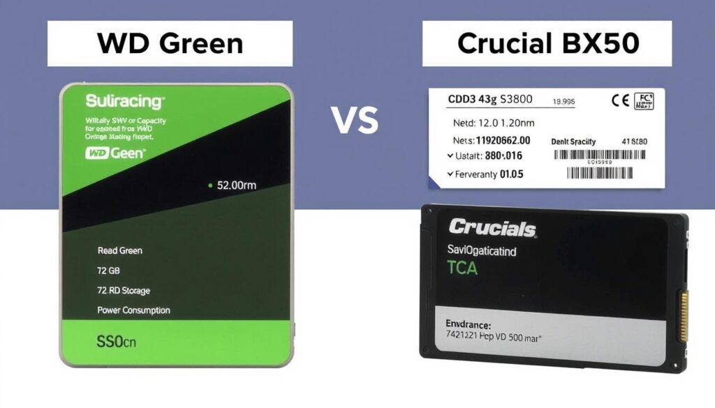 Detailed-comparison-of-technical-specifications-of-solid-state-drives-SSDs.-Showcase-two-1024x585 SSD WD Green vs Crucial BX500: qual escolher em 2025?